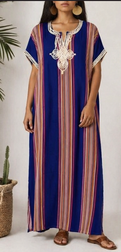 Gandoura Caftan Marocaine  - Style Marrakech Bohème