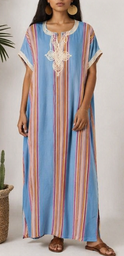 Gandoura Caftan Marocaine  - Style Marrakech Bohème