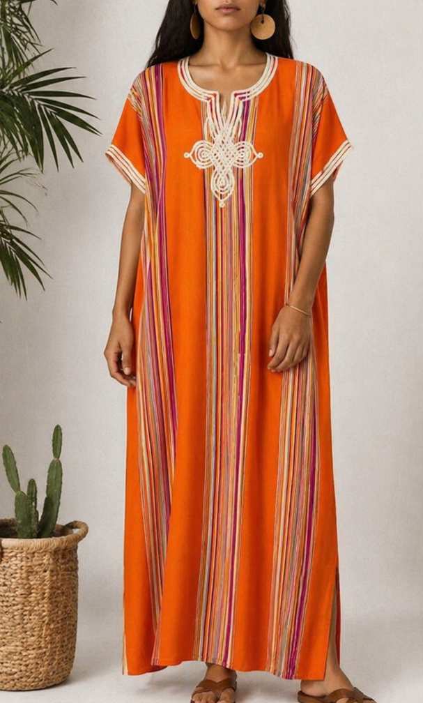 Gandoura Caftan Marocaine  - Style Marrakech Bohème