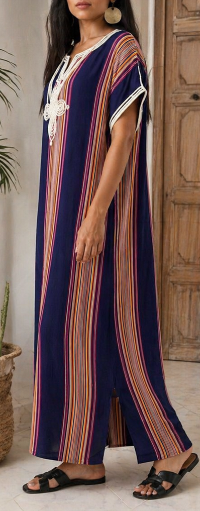 Gandoura Caftan Marocaine  - Style Marrakech Bohème